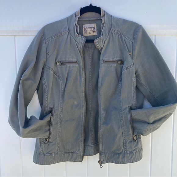 Ruff Hewn Grey Cotton Demin Jacket - Picture 1 of 10